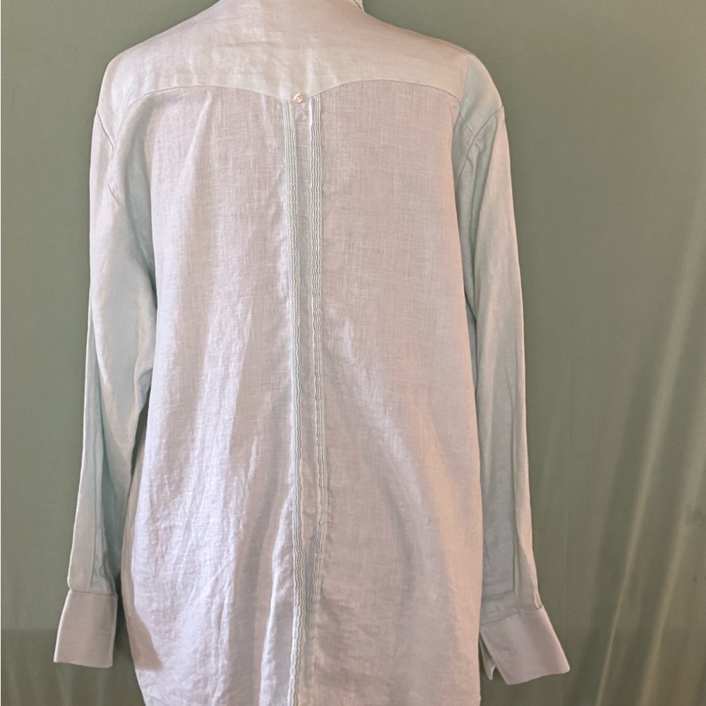 Fernando Pena Masters of Linen 100% Linen Men’s Casual Dress Shirt Sz L - Picture 5 of 8